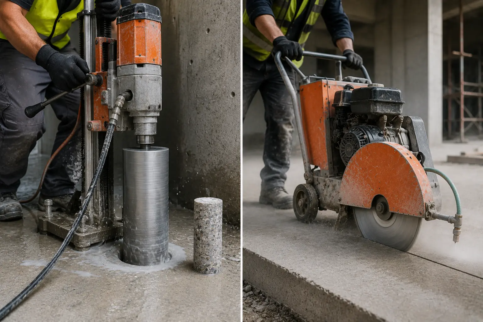 Core Drilling vs Concrete Cutting
