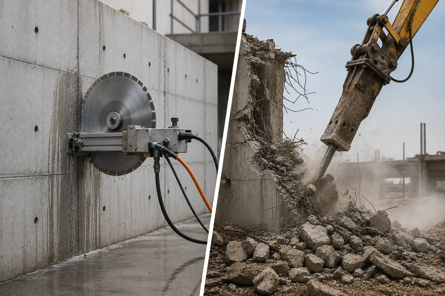 Diamond Cutting vs Traditional Demolition